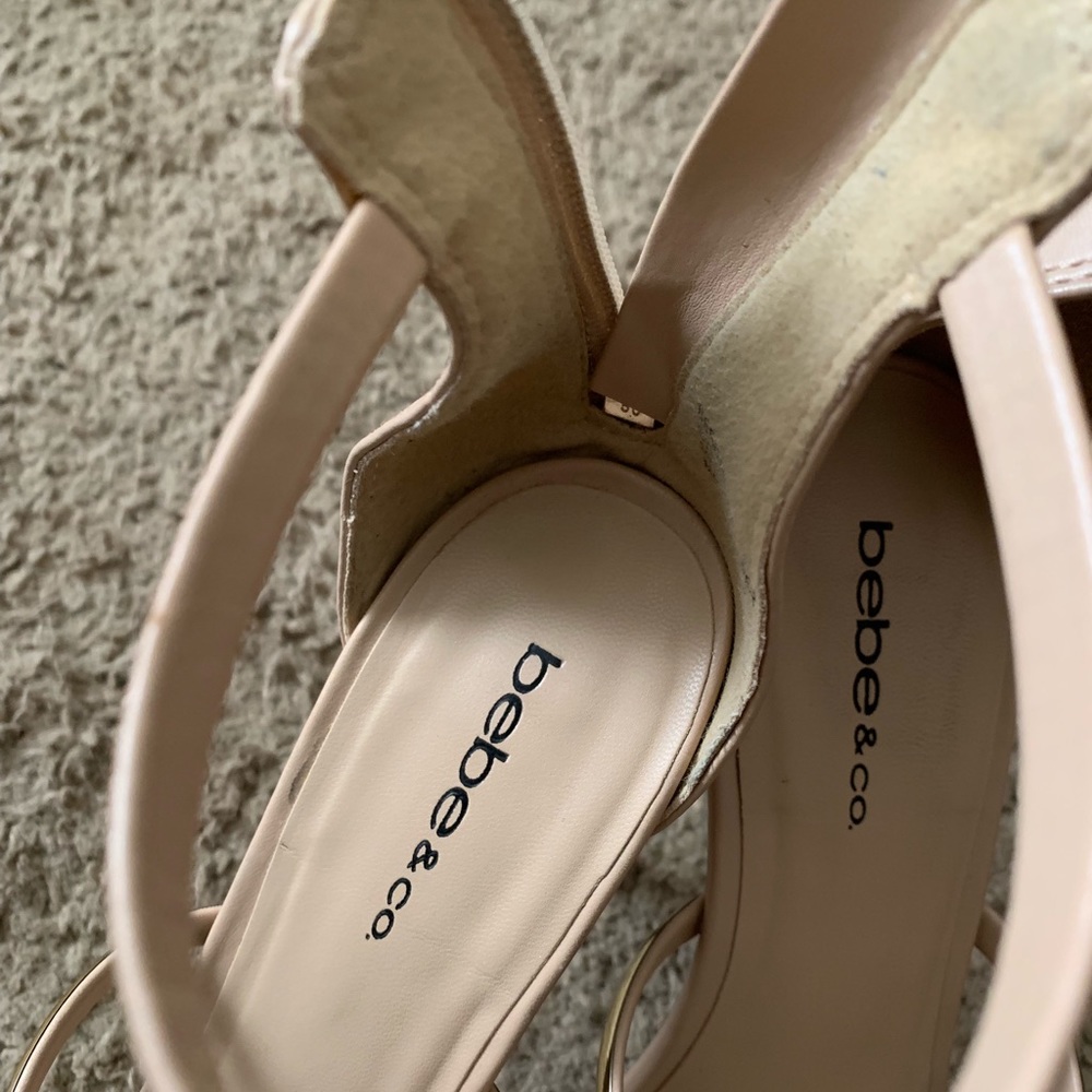 bebe & co. Gold Strappy Heels - Picture 7 of 8